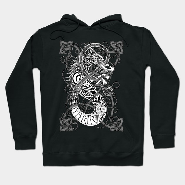 Fenrir - Norse Wolf Knotwork Hoodie by Art of Arklin